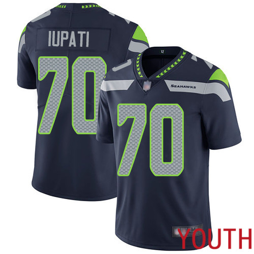 Seattle Seahawks Limited Navy Blue Youth Mike Iupati Home Jersey NFL Football #70 Vapor Untouchable